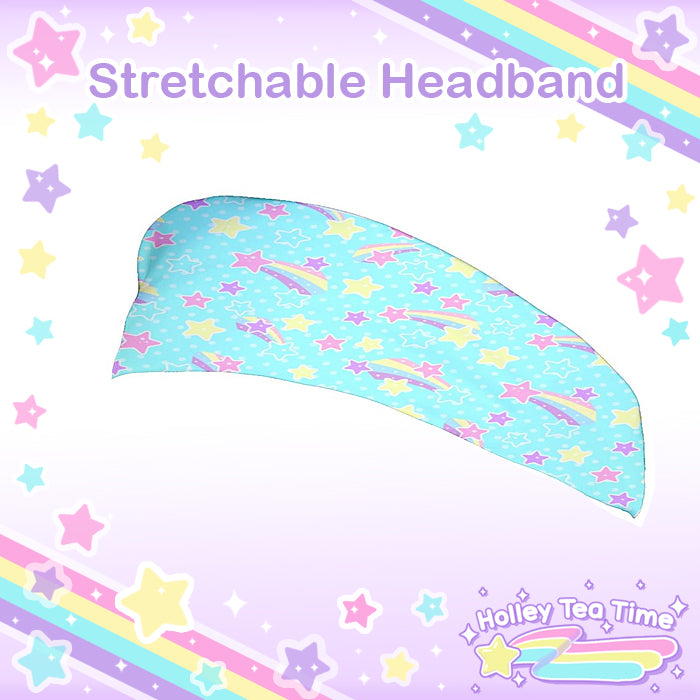Starry Party Blue Stretchable Headband [Made To Order]