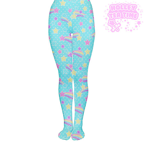 Starry Party Blue Tights [Made To Order]