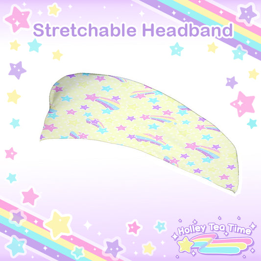 Starry Party Yellow Stretchable Headband [Made To Order]