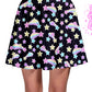 Starry Party Black Skater Skirt [made to order]