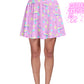 Starry Party Pink Skater Skirt [made to order]