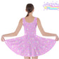Starry Glitter Pink Skater Dress [made to order]