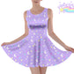 Starry Glitter Purple Skater Dress [made to order]