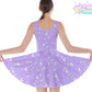 Starry Glitter Purple Skater Dress [made to order]