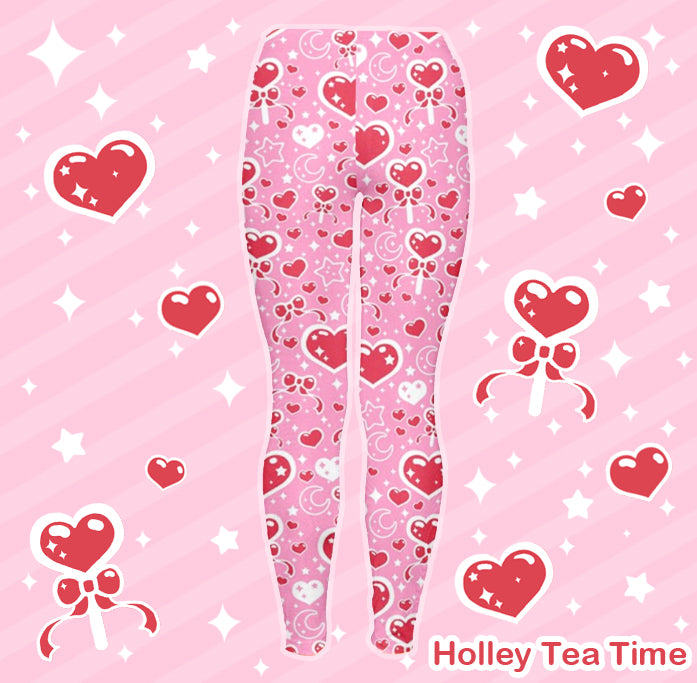 Sweet Feelings pink leggings [made to order]