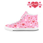Sweet Feelings Pink Men's Fancy High Top Shoes