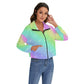 Wishful Rainbow Women's French Terry Zip Jacket