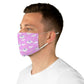 Shooting Star Clouds Pink Fabric Face Mask