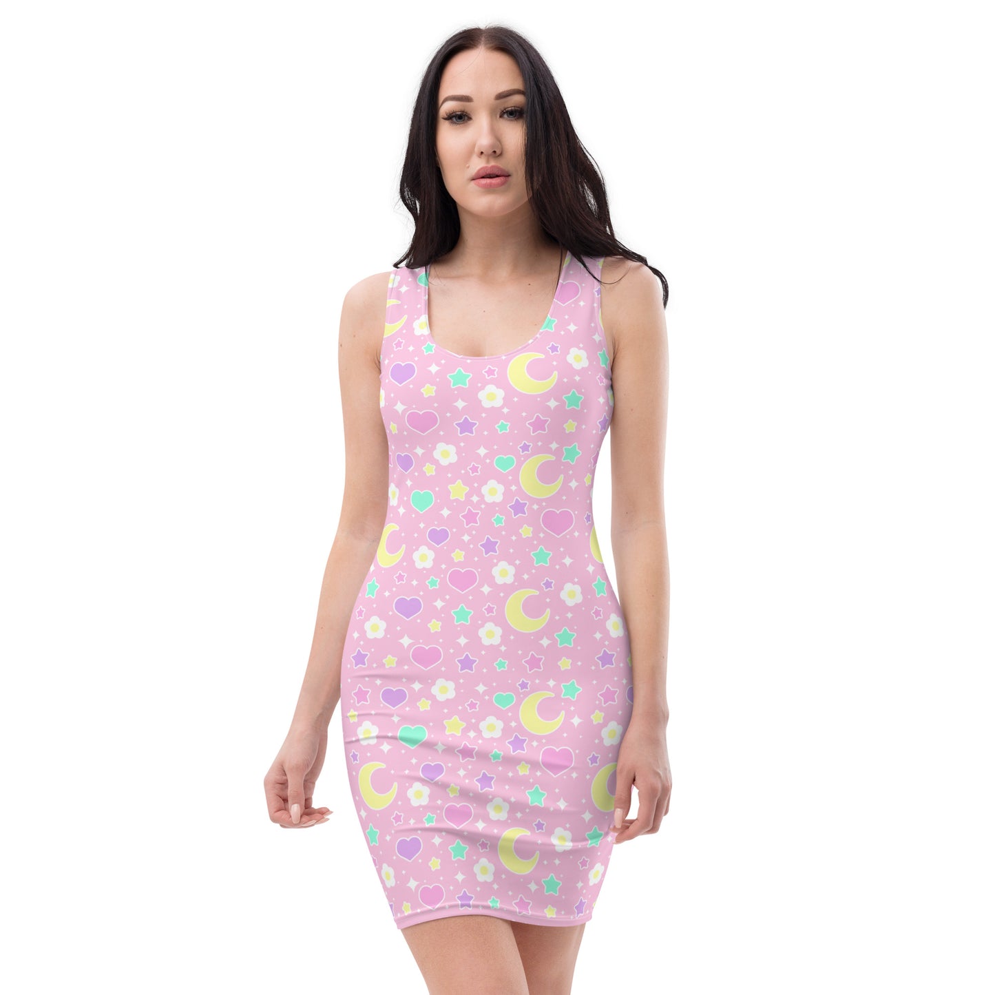 Magical Spring Pink Bodycon Dress