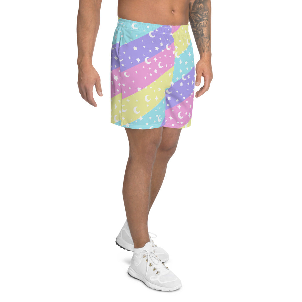 Cosmic Rainbow Men's Athletic Shorts