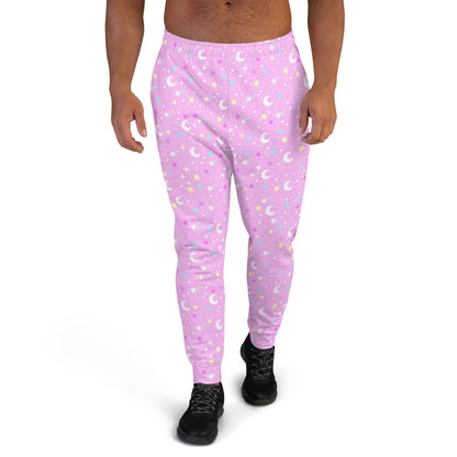 Starry Glitter Pink Men's Joggers