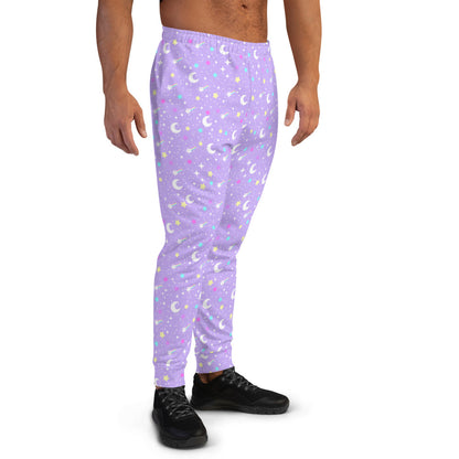 Starry Glitter Purple Men's Joggers