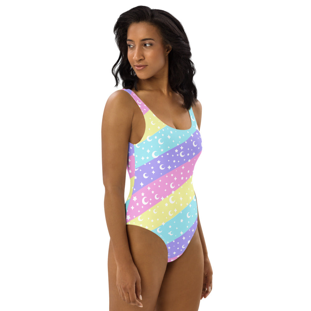 Cosmic Rainbow One-Piece Swimsuit