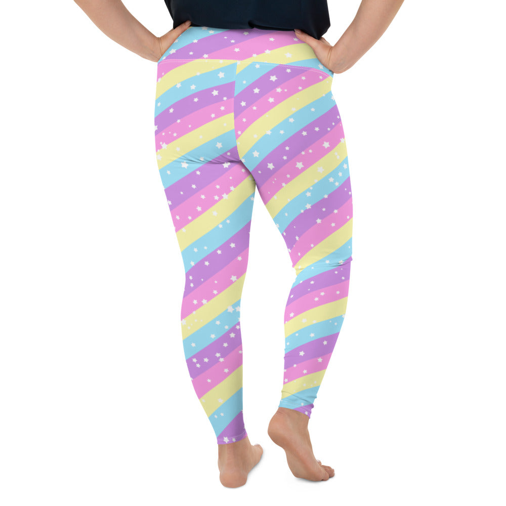Starry Party Rainbow Plus Size Leggings