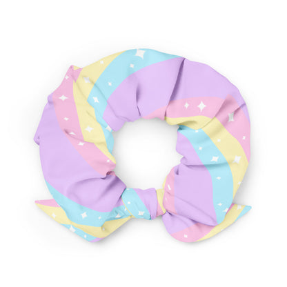 Teatime Fantasy Purple Rainbow Scrunchie
