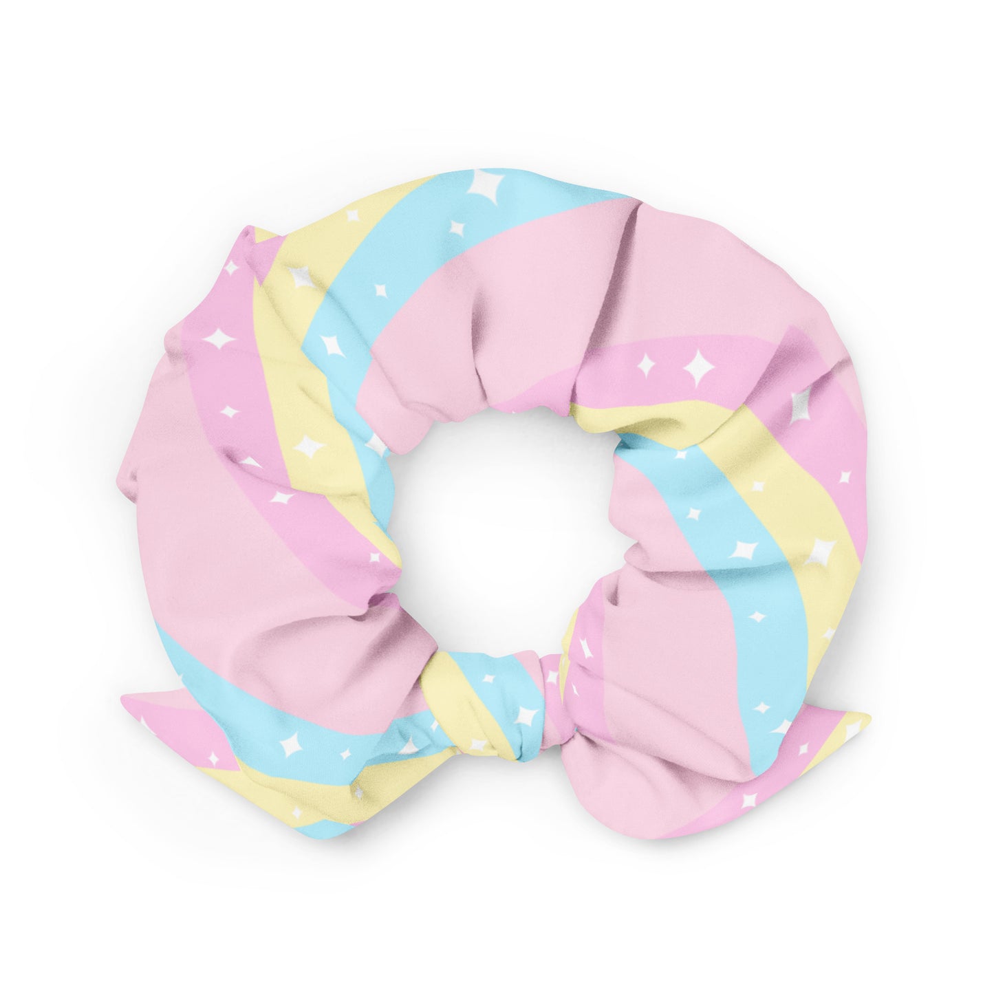 Teatime Fantasy Pink Rainbow Scrunchie