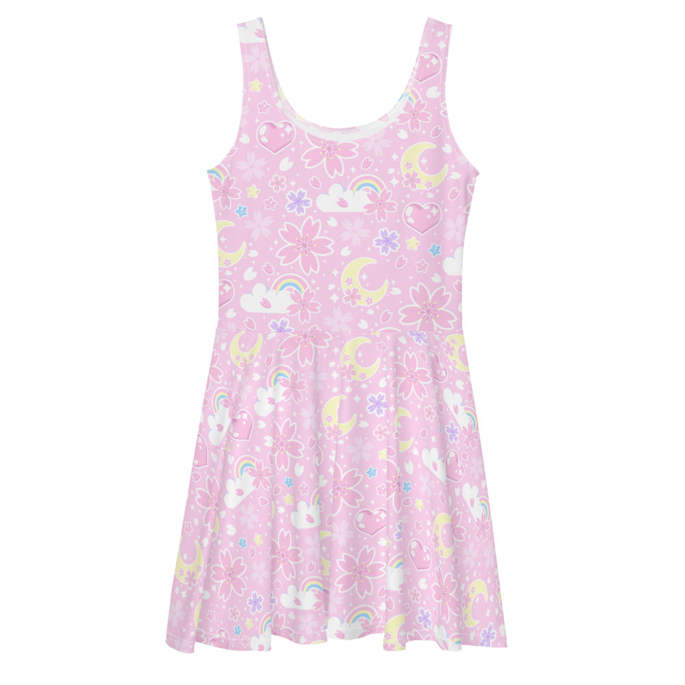 cherry blossom skater dress Cherry Blossom Dreams Black Skater Dress Holley Tea Time