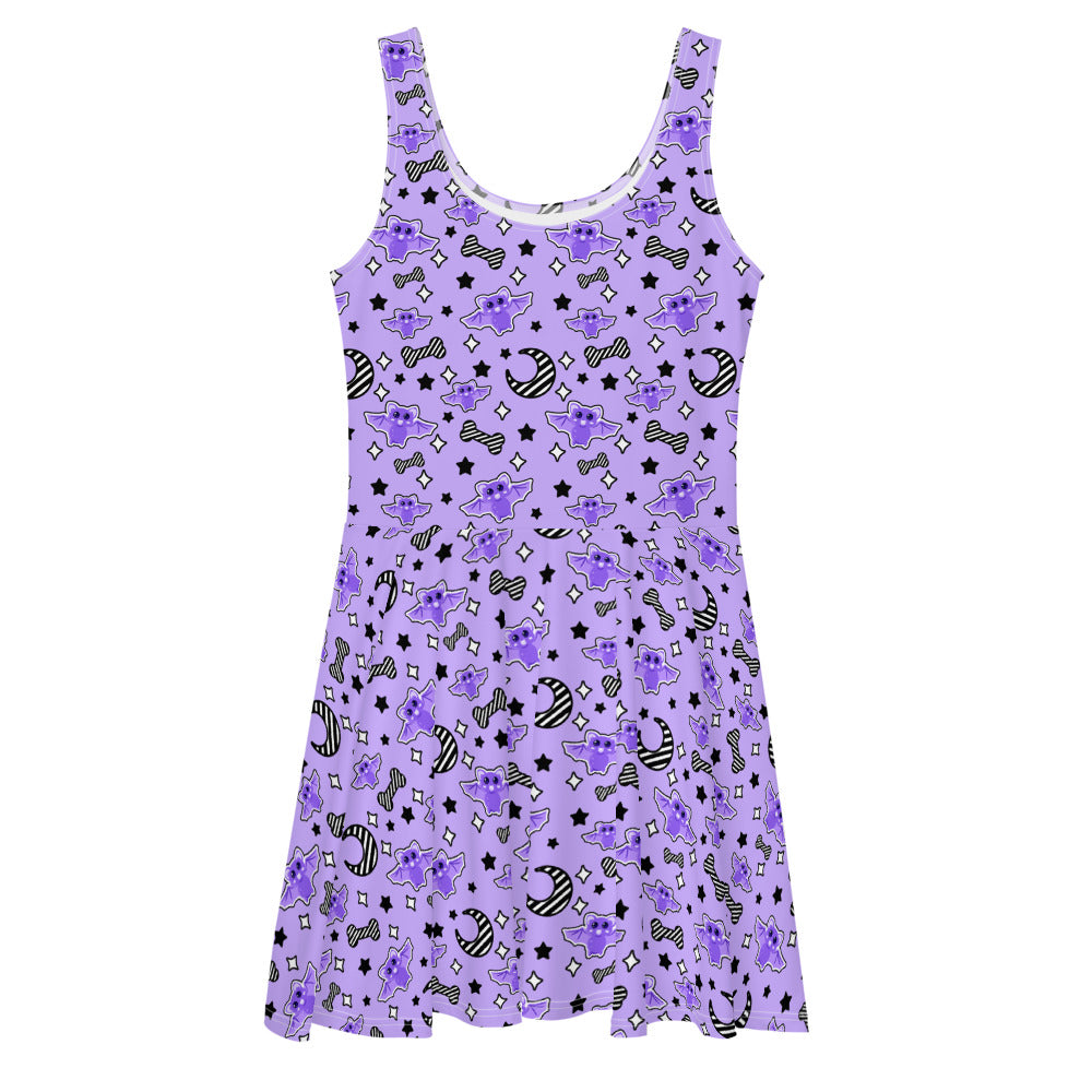purple sleeveless skater dress Ava And Yelly Tween Ruffle Skater Dress In Purple
