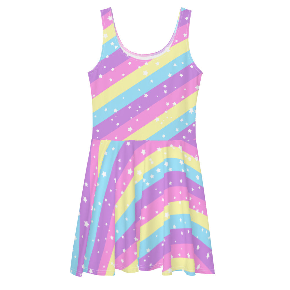 Starry Party Rainbow Skater Dress