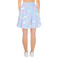 Cherry Blossom Dreams Blue Skater Skirt