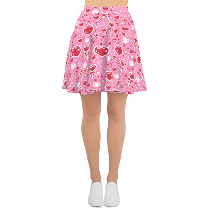Sweet Feelings Pink Skater Skirt