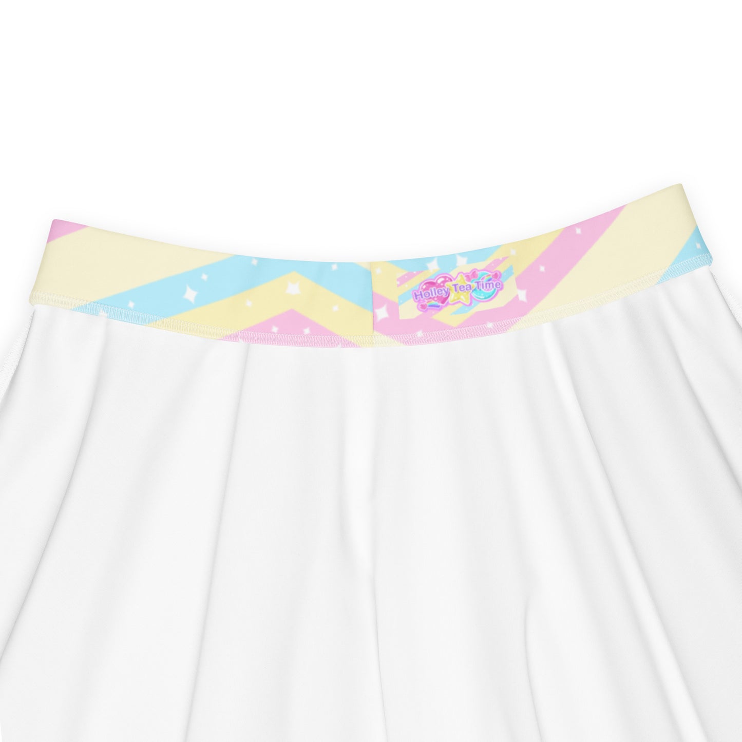 Teatime Fantasy Yellow Rainbow Skater Skirt