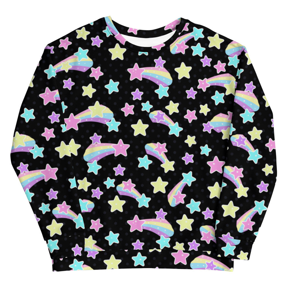 Starry Party Black Unisex Sweatshirt
