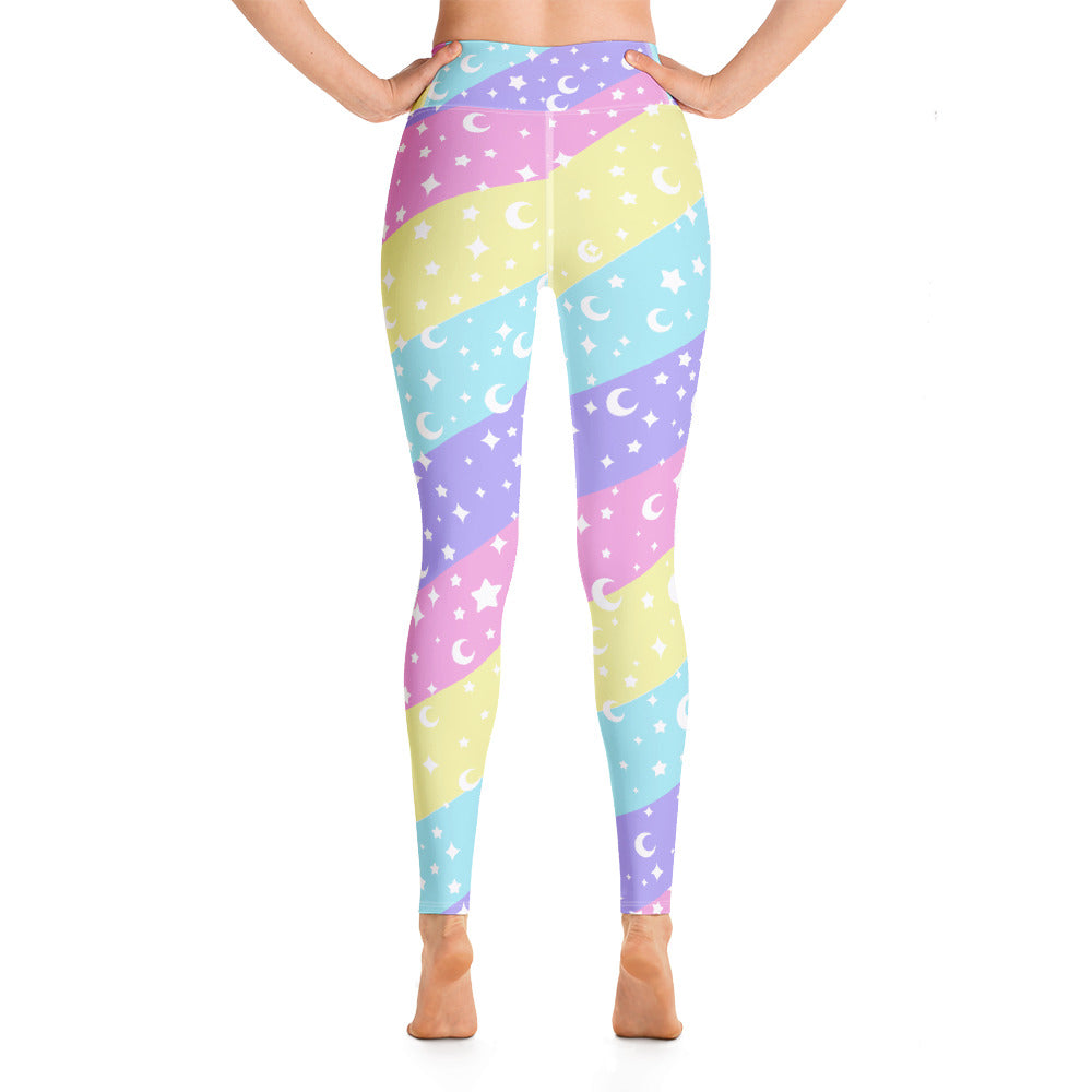 Cosmic Rainbow Yoga Leggings