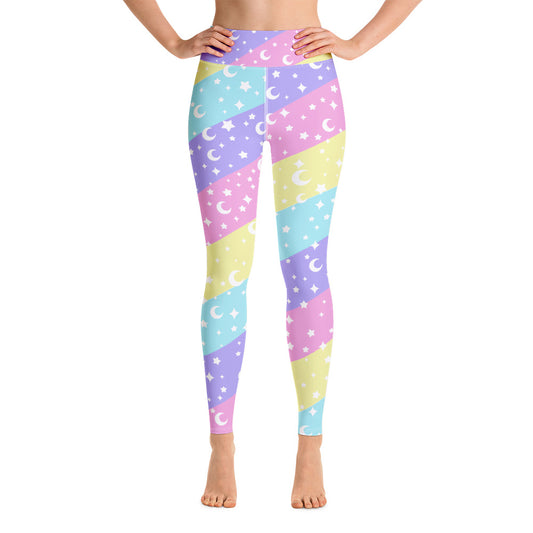 Cosmic Rainbow Yoga Leggings