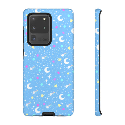 Starry Glitter Blue Tough Phone Case