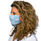 Shooting Star Clouds Blue Snug-Fit Polyester Face Mask