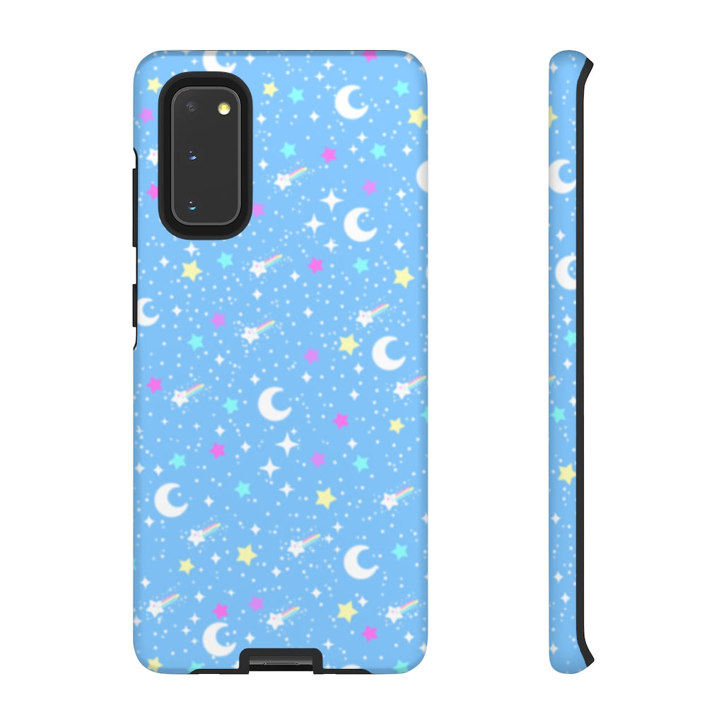 Starry Glitter Blue Tough Phone Case