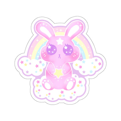 Wishing Bunny Kiss-Cut Sticker