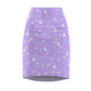 Starry Glitter Purple Women's Pencil Skirt