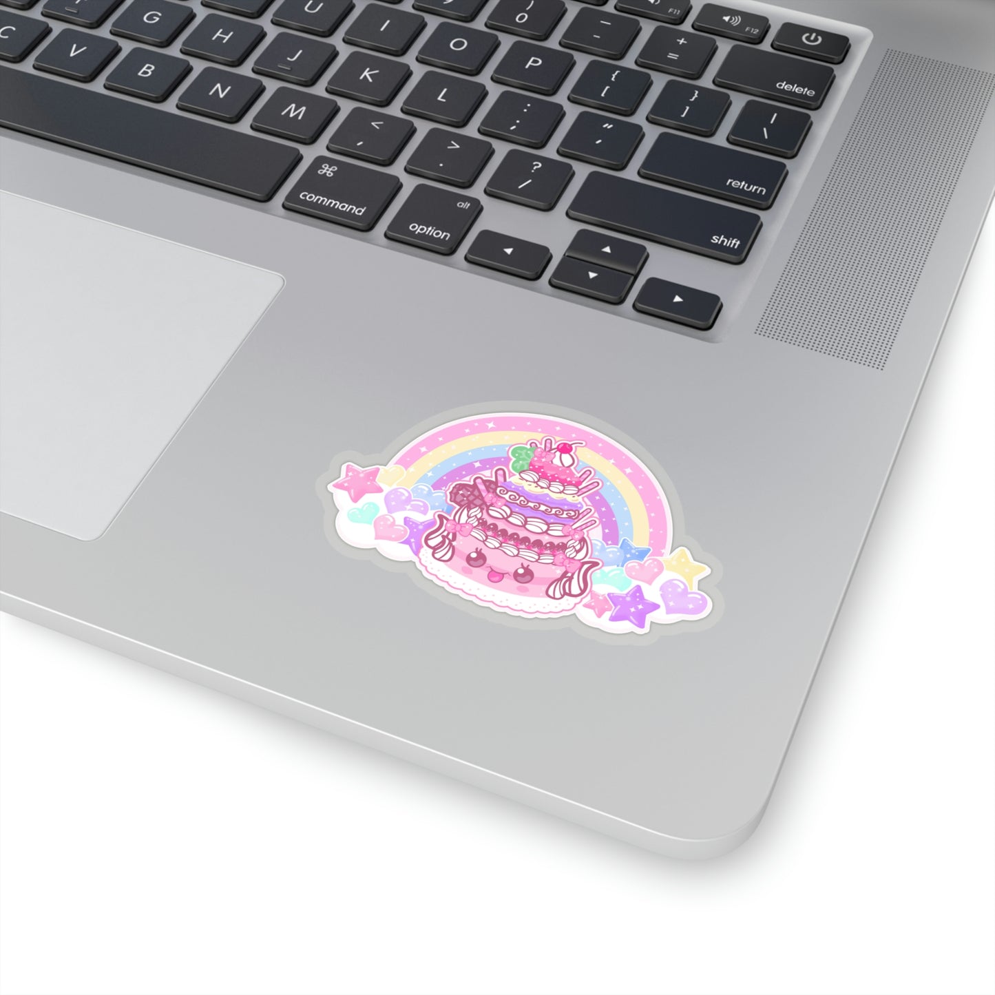 Kawaii Sparkle Cake Kiss-Cut Sticker