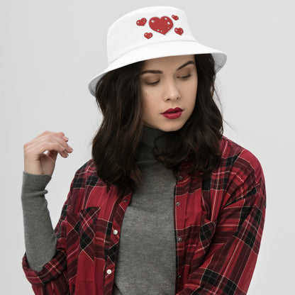 Sweet Feelings (Hearts) Embroidered Bucket Hat