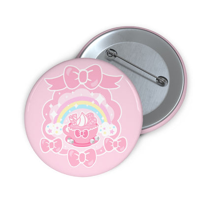 Teatime Fantasy Button Badge Pin (2.25")