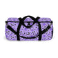 Magical Kawaii Spooky Bats Purple Duffel Bag