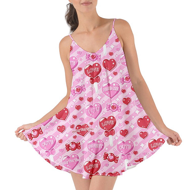Candy Love Hearts (Red Cutie) Love The Sun Chiffon Dress