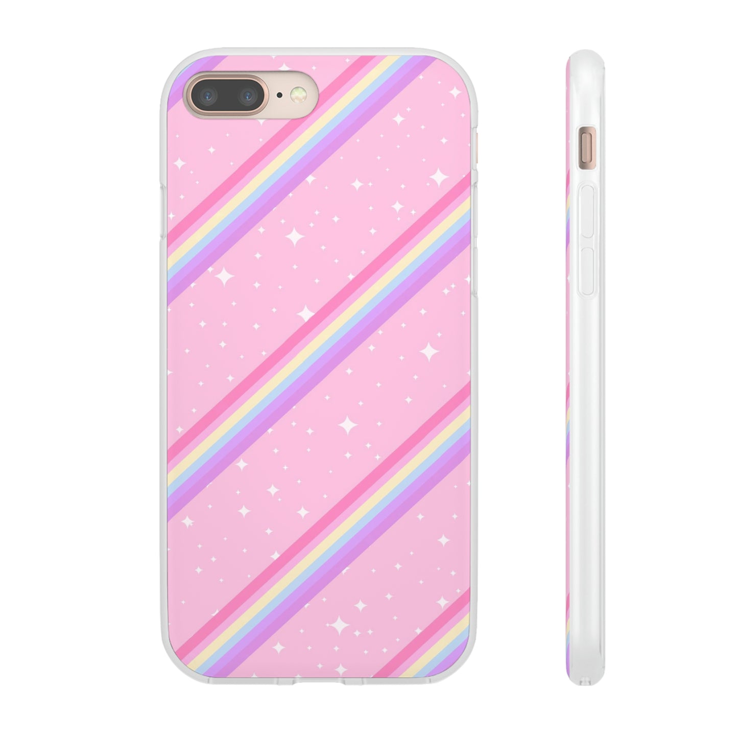 Kawaii Sparkle Cake Rainbow Beam Flexi Phone Case