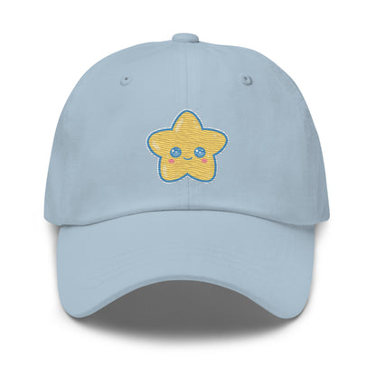 Kawaii Star Embroidered Blue Hat