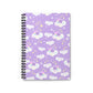 Shooting Star Clouds Purple Spiral Notebook - Ruled Line