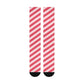 Candy Love Red Diagonal Stripes Knee Socks