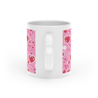 Sweet Feelings Pink Heart-Shaped Mug