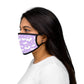 Shooting Star Clouds Purple Mixed-Fabric Face Mask