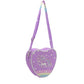 Rainbow stardust unicorn purple heart shaped shoulder bag [made to order]