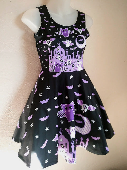 Spooky Bats skater dress [made to order]