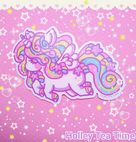 Magical Stardust Unicorn glossy vinyl sticker 3 inches