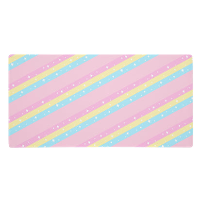 Teatime Fantasy Pink Rainbow Gaming Mouse Pad