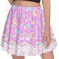 Pastel Party Pink Mini Skater Skirt